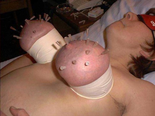 【-超・閲覧注意-】乳 房 を 釘 で 打 ち 付 け ら れ た 女 性 の 反 応 2 9 選（画像あり）・2枚目
