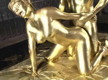 【金粉エロGIF】昔のストリップの人気演目“金粉セックス”、国宝の観音像がヤッてるみたいで草ｗｗｗｗｗｗｗｗ(GIF25枚)・25枚目