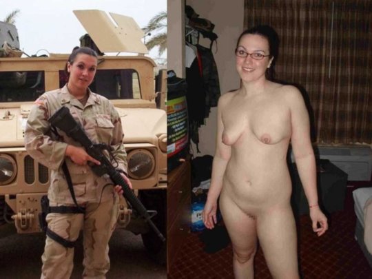 【兵士ヌード】ストレス溜まりまくる女性兵士の着衣ヌード比較画像、案外だらしない身体してて草ｗｗｗｗｗｗｗｗｗｗ(画像30枚)・9枚目